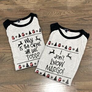 Christmas baseball tee; runs small fits like a 2XL